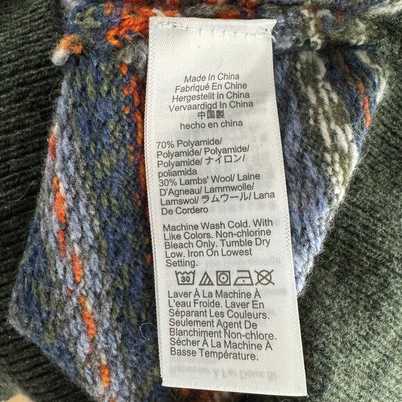 J. Crew Lambswool Blend Fair Isle Crewneck Sweater Mens Large FS-1332 - Picture 6 of 7